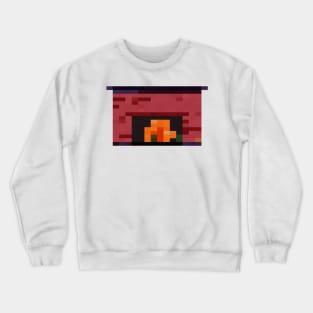 Fireplace Pixel Art Crewneck Sweatshirt